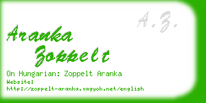 aranka zoppelt business card